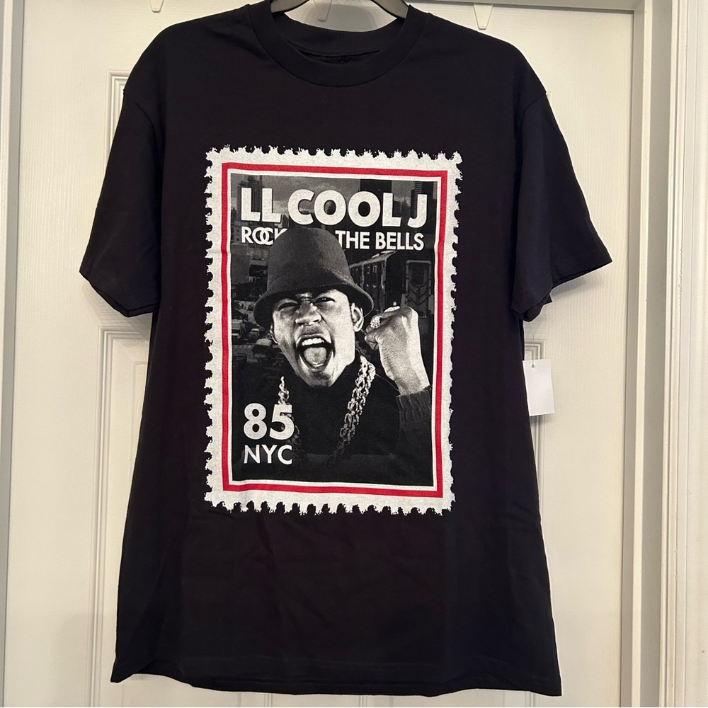 Cross Colours LL Cool J Black Graphic T-Shirt Size L 🆕